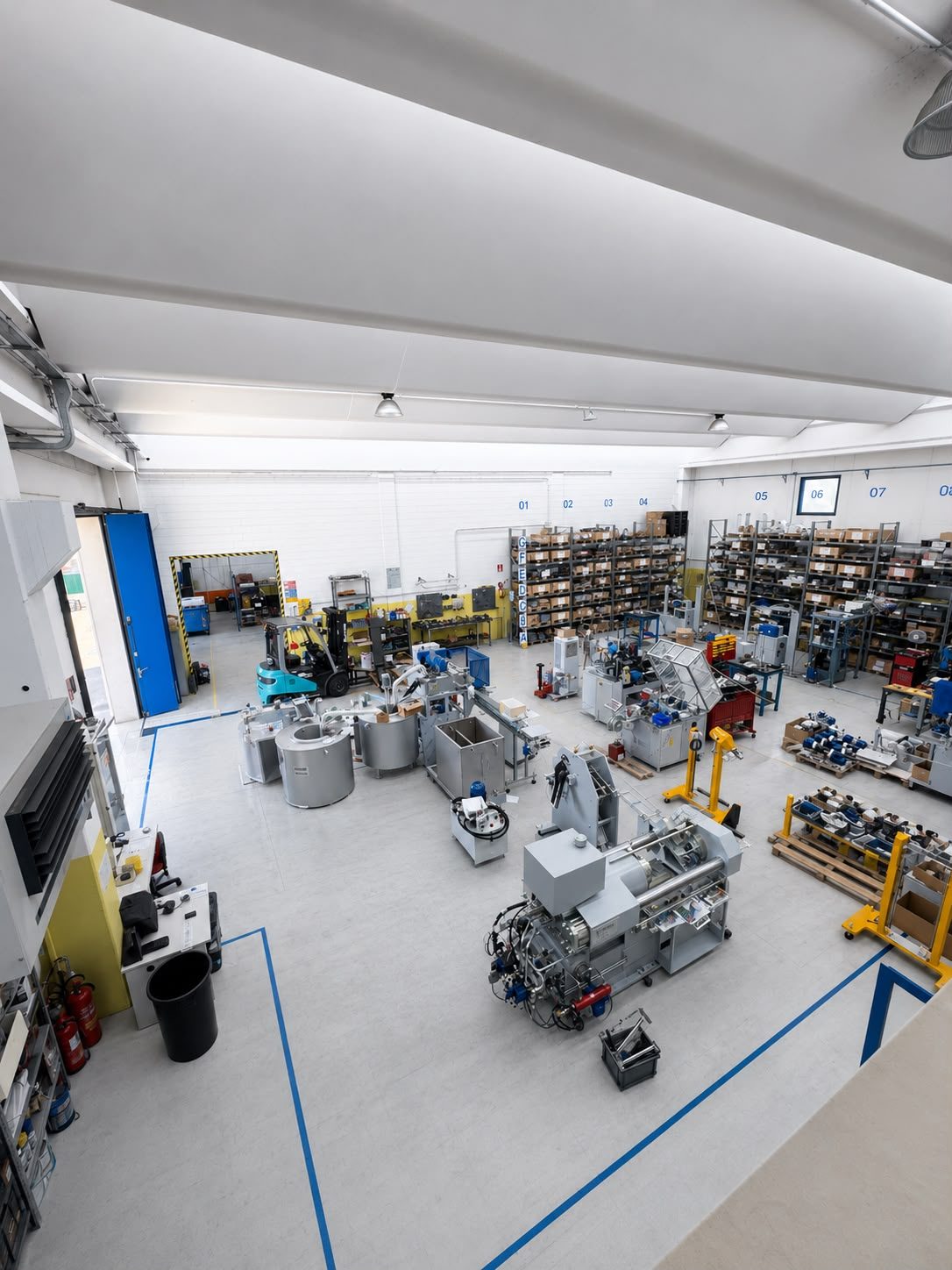 The machinery assembly department, in the same plant
